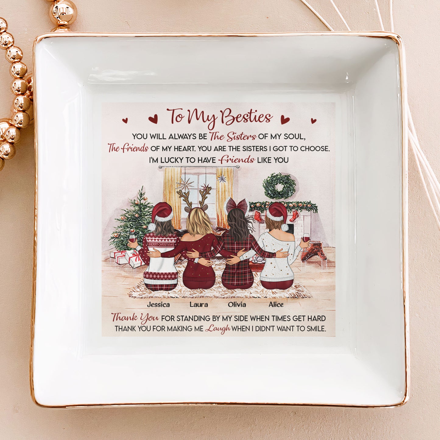 Jewelry Dish Christmas Gift For Friends - Personalized Jewelry Dish