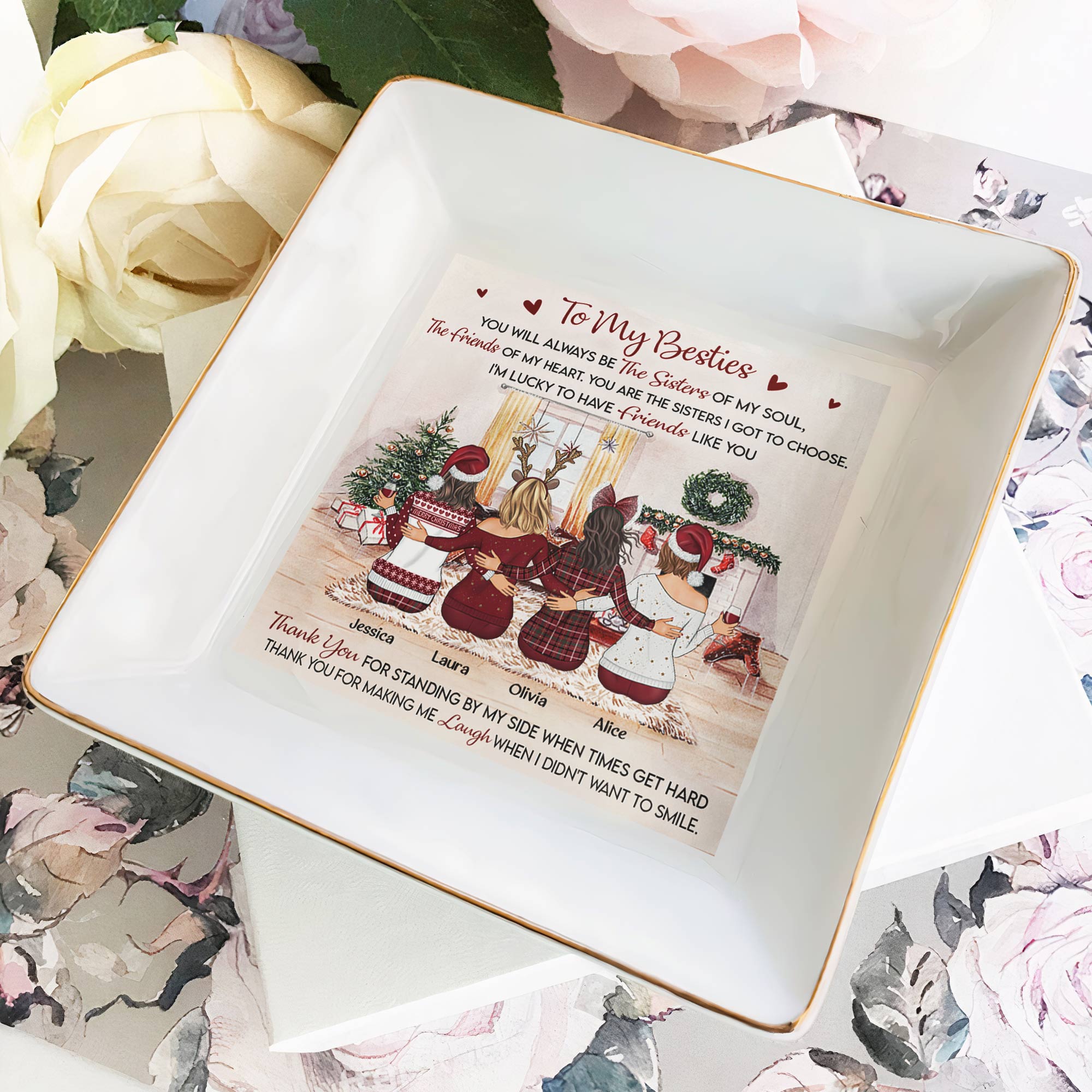 Jewelry Dish Christmas Gift For Friends - Personalized Jewelry Dish