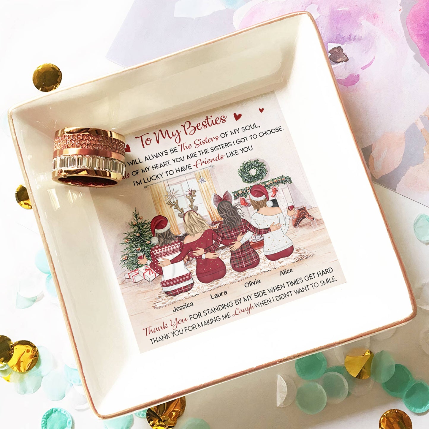 Jewelry Dish Christmas Gift For Friends - Personalized Jewelry Dish