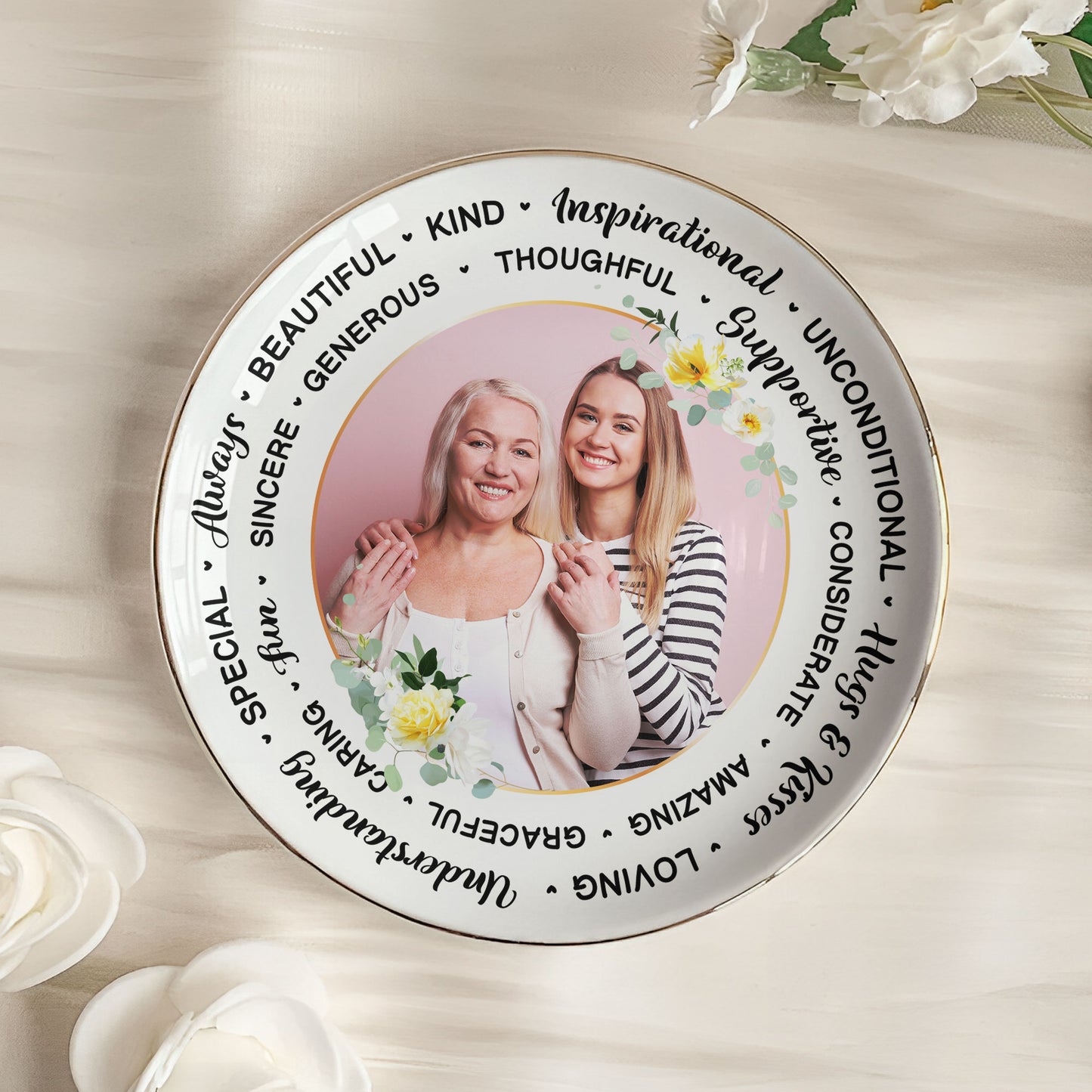 Jewelry Dish Gift For Beautiful Daughter - Personalized Photo Jewelry Dish