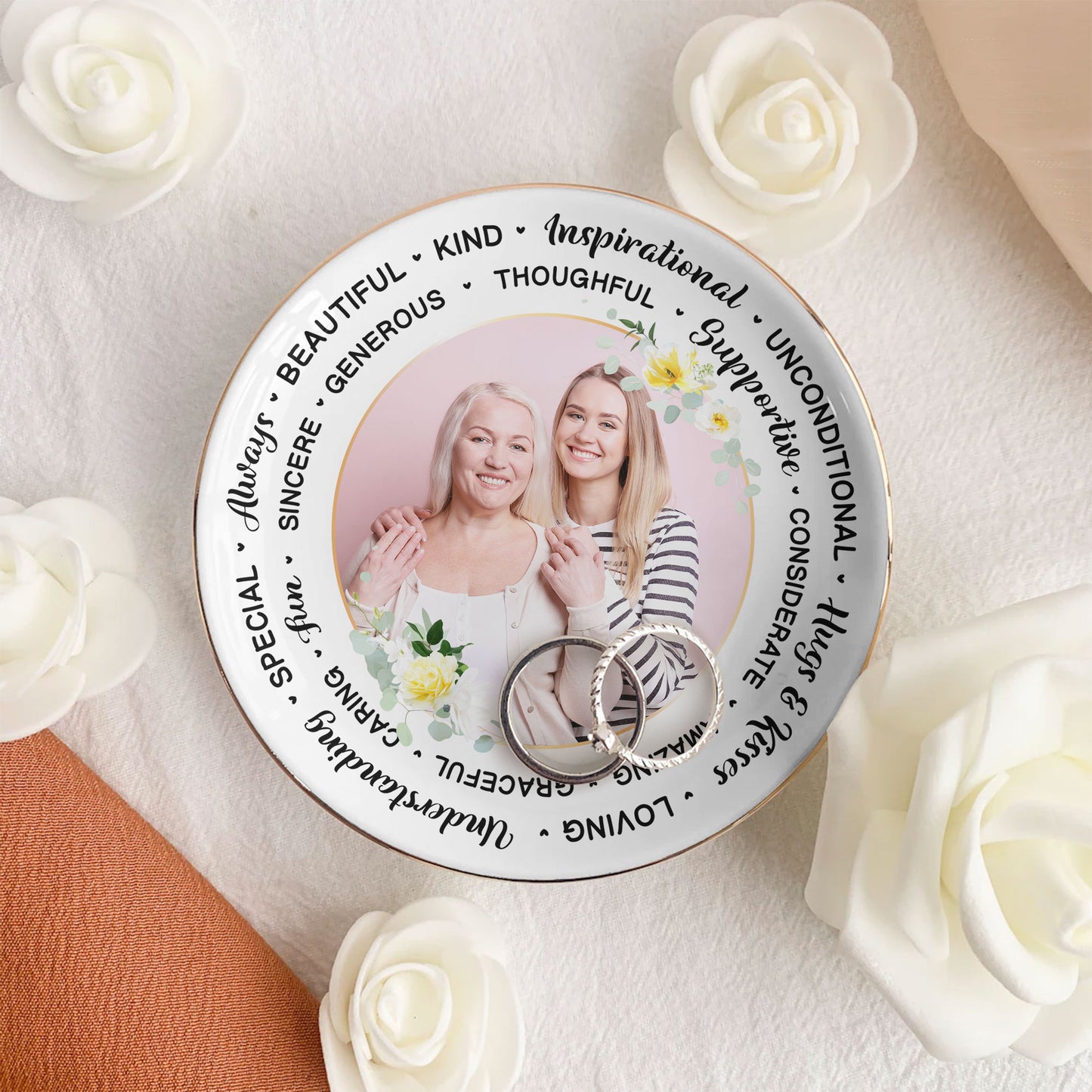 Jewelry Dish Gift For Beautiful Daughter - Personalized Photo Jewelry Dish