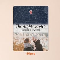 Jigsaw Puzzle Custom Star Map The Night We Met - Personalized Photo Jigsaw Puzzle