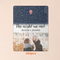 Jigsaw Puzzle Custom Star Map The Night We Met - Personalized Photo Jigsaw Puzzle