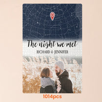 Jigsaw Puzzle Custom Star Map The Night We Met - Personalized Photo Jigsaw Puzzle