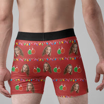 Jingle My Balls Funny Gift For Husband - Personalized Photo Men's Boxer Briefs