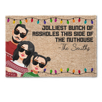 Jolliest Bunch Of Assholes - Personalized Doormat