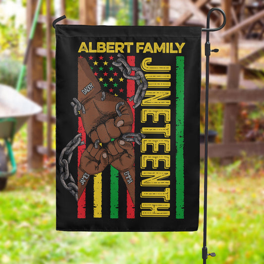 Juneteenth Fist Bump - Personalized Flag