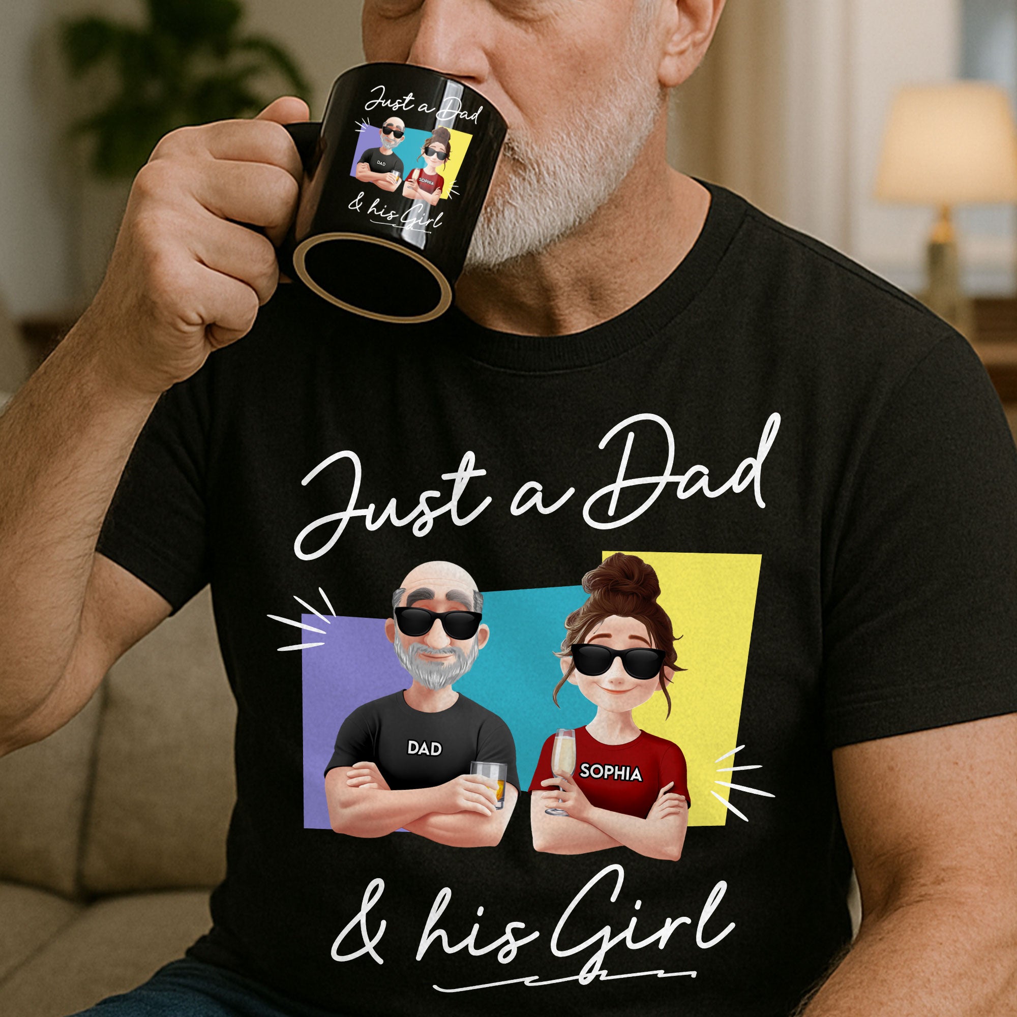 Just A Dad And His Girl - Custom Father's Day Gift Set