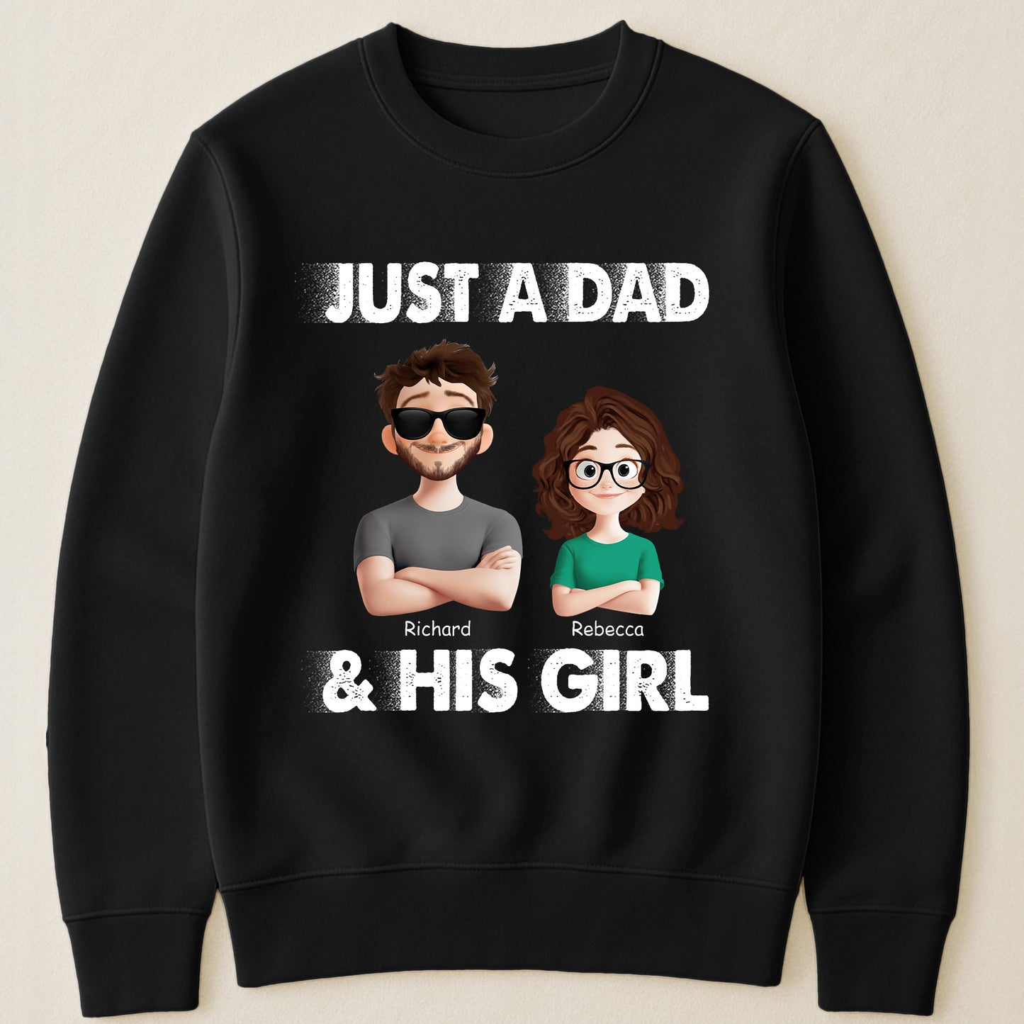 Just A Dad And His Kids - Personalized Shirt