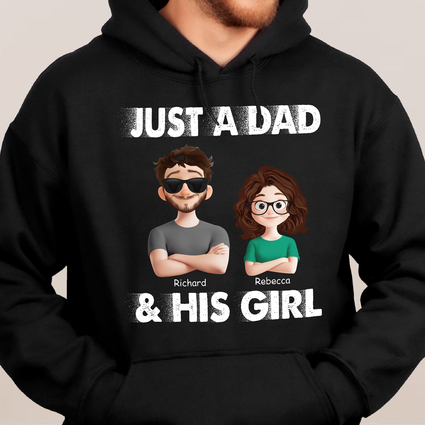 Just A Dad And His Kids - Personalized Shirt