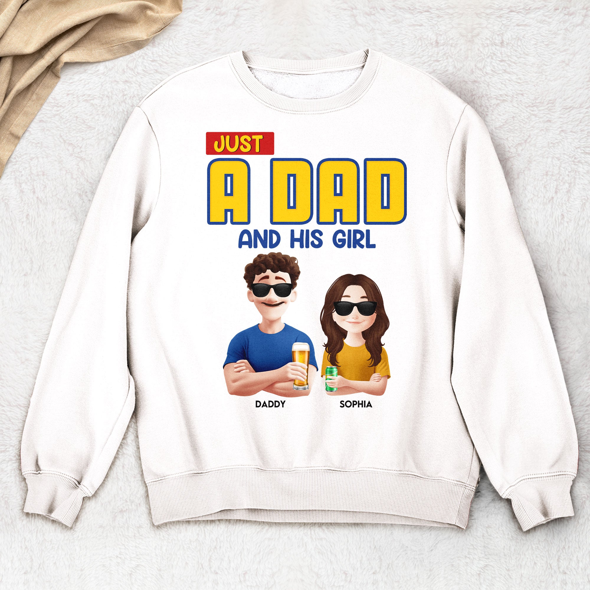 Just A Dad & His Girl - Personalized Shirt