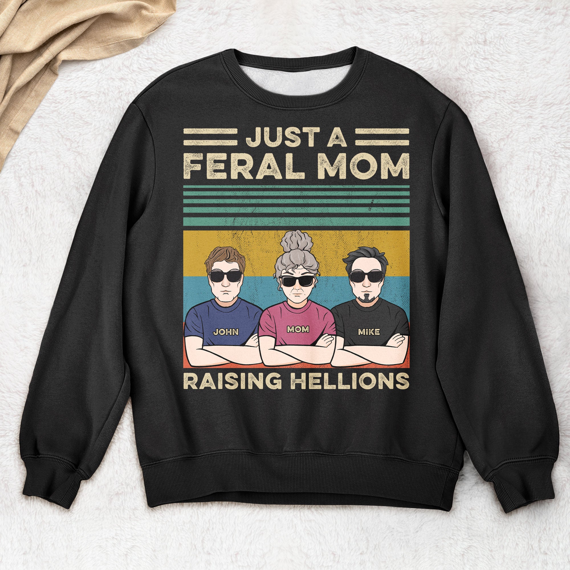 Just A Feral Mom Raising Hellions - Personalized Shirt