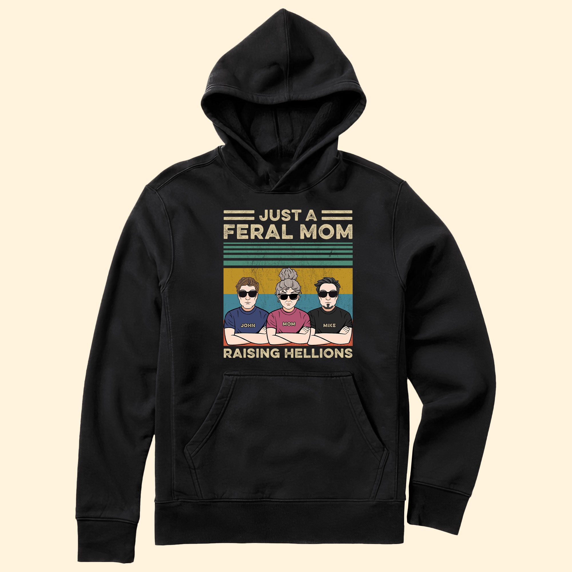Just A Feral Mom Raising Hellions - Personalized Shirt