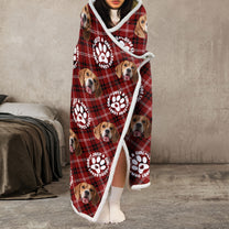 Just A Girl Loves Dogs - Personalized Photo Wearable Blanket Hoodie