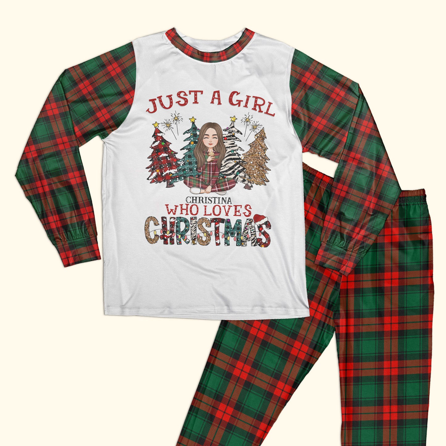 Just A Girl Who Love Christmas Gift For Women - Personalized Pajamas