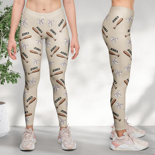 Just A Girl Who Loves Baseball - Personalized Leggings