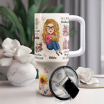 Just A Girl Who Loves Books - Personalized 40oz Tumbler With Straw