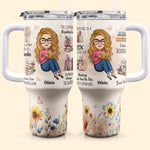 Just A Girl Who Loves Books - Personalized 40oz Tumbler With Straw