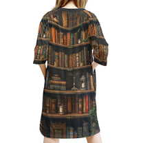 Just A Girl Who Loves Books - Personalized 3/4 Sleeve Dress