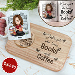 Just A Girl Who Loves Books And Coffee - Custom Gift Set