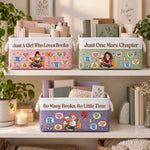 Just A Girl Who Loves Books Custom Name & Birth Flower - Personalized Storage Basket