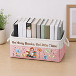 Just A Girl Who Loves Books Custom Name & Birth Flower - Personalized Storage Basket