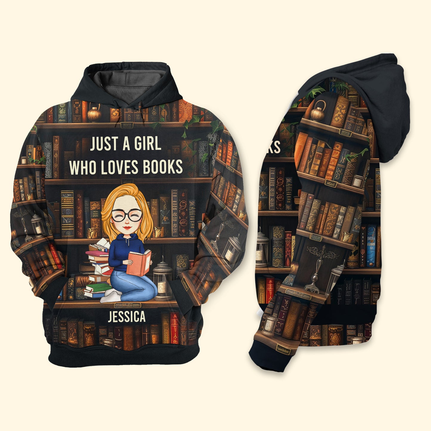 Just A Girl Who Loves Books - Personalized 3D Shirt