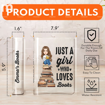 Just A Girl Who Loves Books - Personalized Acrylic Book Vase
