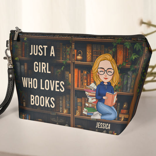 Just A Girl Who Loves Books - Personalized Cosmetic Bag