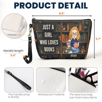 Just A Girl Who Loves Books - Personalized Cosmetic Bag