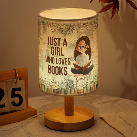 Just A Girl Who Loves Books - Personalized Fabric Lamp