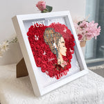 Just A Girl Who Loves Books - Personalized Flower Shadow Box