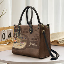 Just A Girl Who Loves Books - Personalized Leather Bag