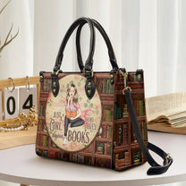 Just A Girl Who Loves Books - Personalized Leather Bag