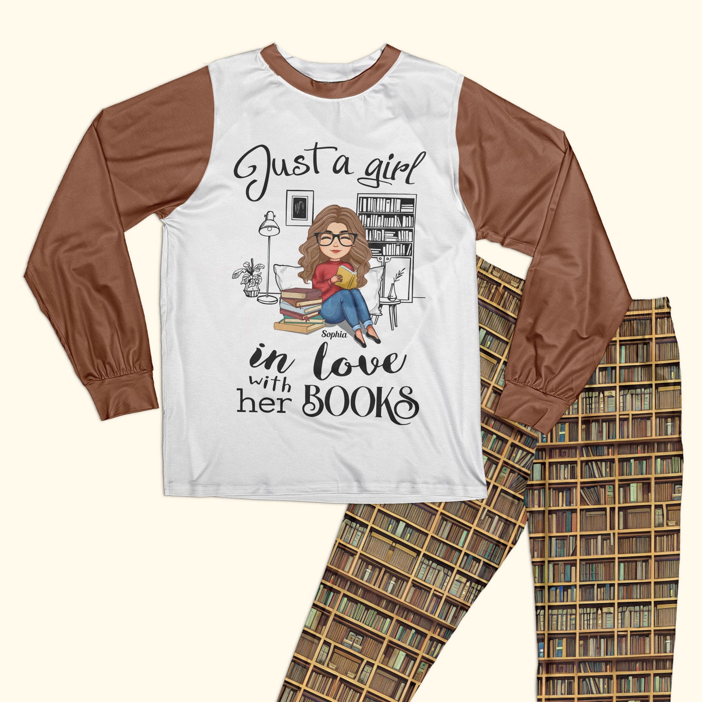 Just A Girl Who Loves Books - Personalized Pajama Set
