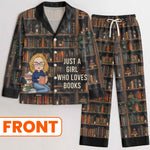 Just A Girl Who Loves Books - Personalized Satin Pajama Set