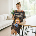 Just A Girl Who Loves Books - Personalized Sleep Tee