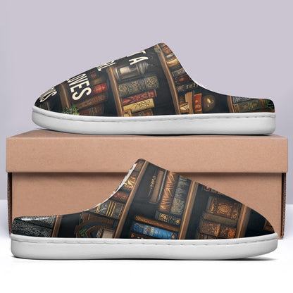 Just A Girl Who Loves Books - Personalized Slippers - Gift For Daughter
