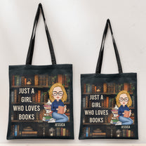 Just A Girl Who Loves Books - Personalized Tote Bag