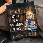 Just A Girl Who Loves Books - Personalized Tote Bag