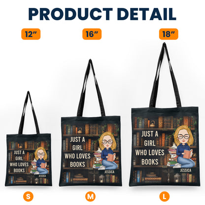 Just A Girl Who Loves Books - Personalized Tote Bag