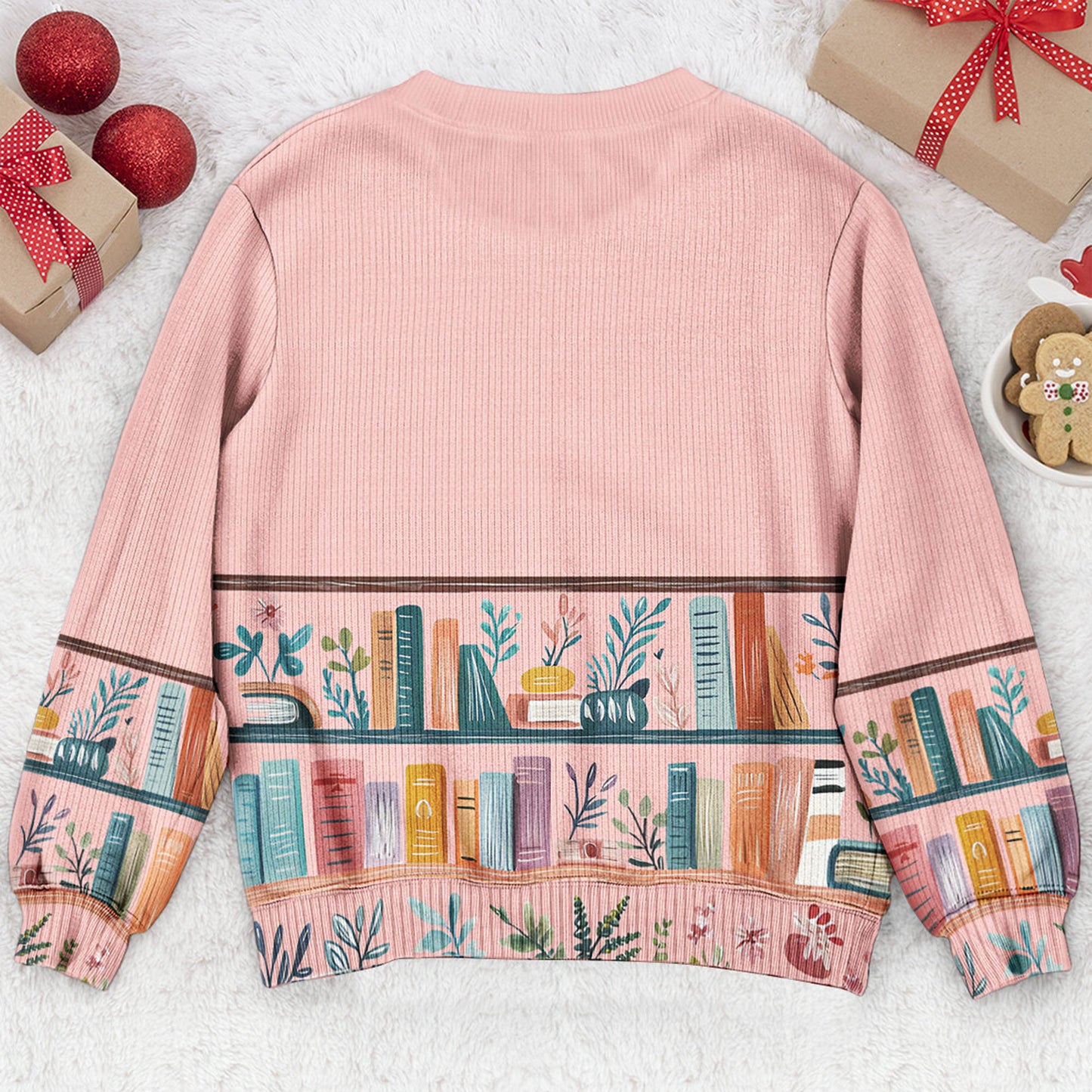 Just A Girl Who Loves Books - Personalized Ugly Sweater - Christmas Gift For Daughter