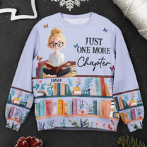 Just A Girl Who Loves Books - Personalized Ugly Sweater - Christmas Gift For Daughter