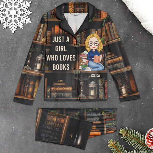 Just A Girl Who Loves Books - Personalized Women's Pajamas Set