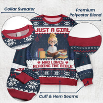 Just A Girl Who Loves Reading Bible - Personalized Ugly Sweater