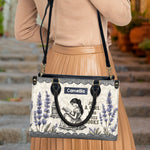 Just A Girl Who Loves Books Regency Lavender - Personalized Leather Bag