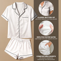 Just A Girl Who Loves Books Toile De Jouy - Personalized Satin Pajama Set