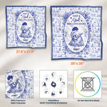 Just A Girl Who Loves Books Toile De Jouy - Personalized Satin Scarf