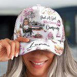Just A Girl Who Loves Camping Camping Queen Coquette Ver - Personalized Classic Cap