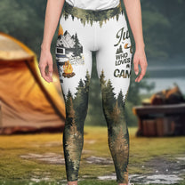 Just A Girl Who Loves Camping - Personalized Leggings